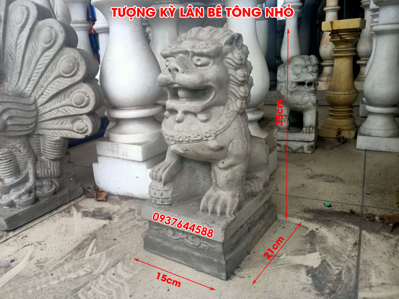 KỲ LÂN BÊ TÔNG NHỎ