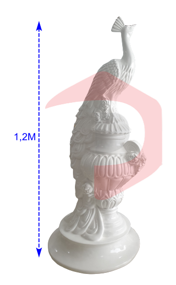 Tượng chim công cao 1,2m bằng chất liệu composite
